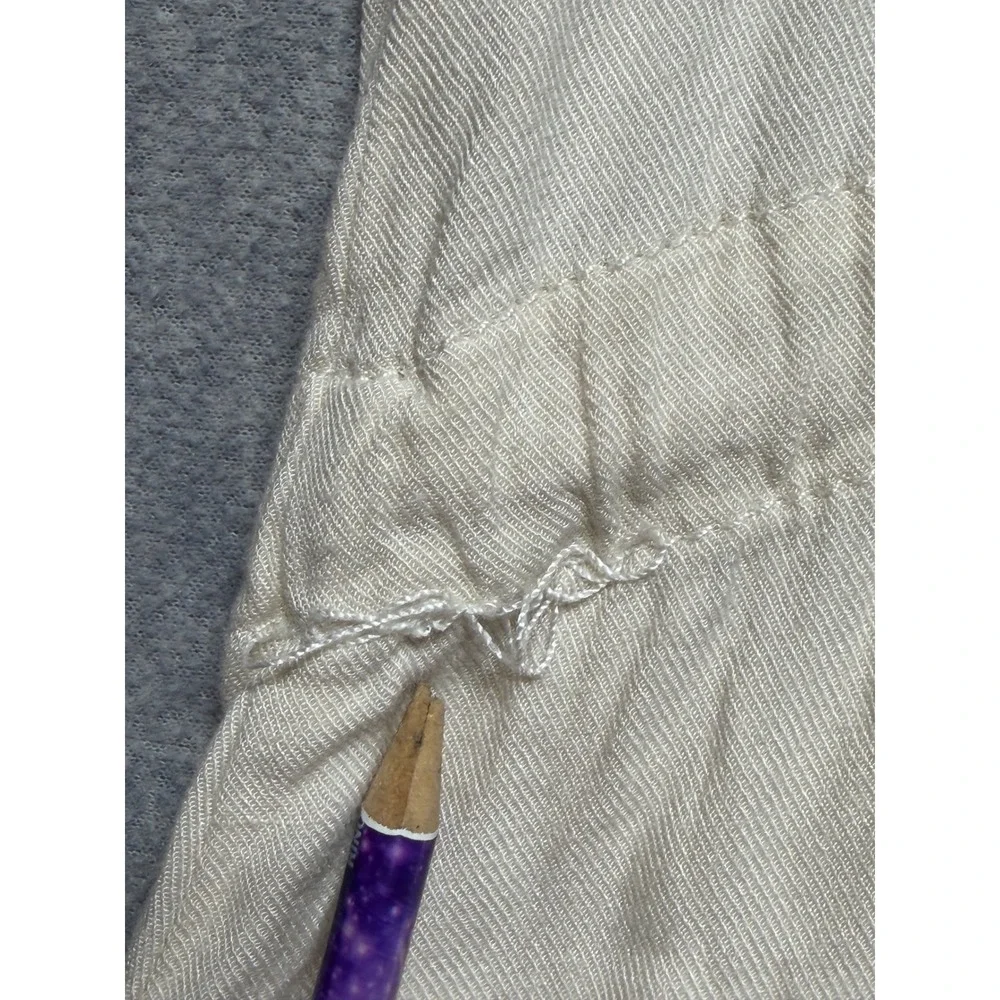 Ashley by 26 International Cream Floral Embroidered Utility Vest‎ XL Downtown